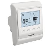 Thermostat d'ambiance pour radiateurs, modèle WG806, écran LCD numérique, programmation hebdomadaire, 230V 16A, avec sonde externe de 3 mètres, couleur blanche