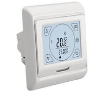 Thermostat d'ambiance programmable 7 jours LCD 230V 16A pour chauffage au sol électrique - blanc