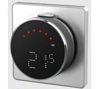 Thermostat d'ambiance Salus, domotique, rond, socle de table, support mural, noir, 1 pièce