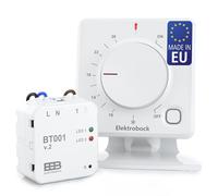 Thermostat d'ambiance sans fil ELEKTROBOCK BT011 pour chauffage par le sol et électrique | Sans fil et alimenté par batterie | Installation facile sans câble | Mode chauffage et refroidissement