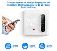 Thermostat d'ambiance Wi-Fi, régulateur de température numérique, pour chauffage au sol, écran LCD tactile, installation encastrée, programmable, avec capteur de température au sol et capteur d'ambian