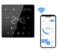 Thermostat d'ambiance Wi-Fi, régulateur de température numérique, pour chauffage au sol, écran LCD tactile, installation encastrée, programmable, avec capteur de température ambiante et capteur de tem