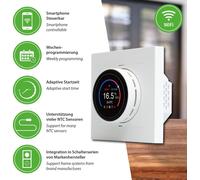 Thermostat d'ambiance WiFi TH11 pour plancher chauffant Régulateur de température thermostat Tuya App blanc