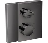 Thermostat de bord AXOR de taille manuelle, dissimulé, avec vanne d'arrêt et de commutation, taillé en diamant, 46761330