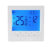 Thermostat de chaudière à gaz programmable pour chauffage à piles avec verrouillage enfant ABS numérique contrôle manuel blanc bleu orange pour contrôleur de chauffage à piles Flexibilité sans fil