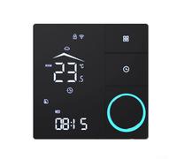 Thermostat de chauffage au sol WiFi avec minuterie intelligente et verrouillage enfant pour chaudière et contrôle du chauffage radiant via application mobile (3A-noir)