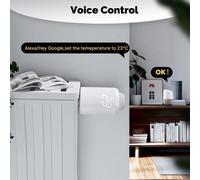 Thermostat de chauffage intelligent - Zigbee - Sans fil - Contrôle via application - Contrôle vocal - Pack de 6