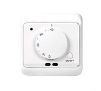 Thermostat de chauffage mécanique 16 A 5-40 °C réglable pour contrôleur à cadran pour chauffage au sol commercial industriel résidentiel bâtiments blanc PC + ABS 86 x 86 mm