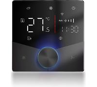 Thermostat de climatisation WiFi 5+2 jours 6 périodes Contrôleur de température de climatisation centrale programmable Noir