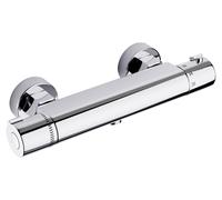 Thermostat de douche avec valve anti-calcaire, finition chrome, corps en laiton