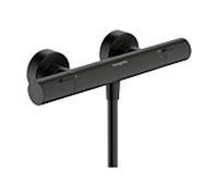 Thermostat de douche hansgrohe Ecostat Fine 13324340, montage en saillie, 1 sortie, chrome noir brossé