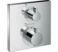 Hansgrohe Ecostat Square thermostat de douche 15714000 chromé , thermostat encastré, pour 2 Verbraucher