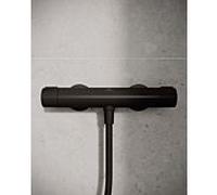 Ideal Standard ALU+ - Mitigeur thermostatique de douche, noir soyeux BD582XG