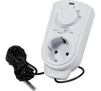 Thermostat de prise McPower "TCU-440", 5-30°C, 3.500W, 230V, câble + sonde extérieure