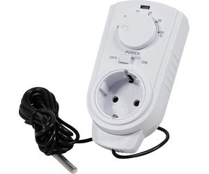 Thermostat de prise McPower "TCU-440", 5-30°C, 3.500W, 230V, câble + sonde extérieure