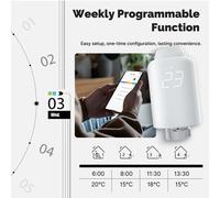 Thermostat de radiateur intelligent - Vanne TRV Zigbee - Coffret de 5 pièces - Contrôle de la température sans fil -vocale - Compatible avec les systèmes de chauffage