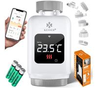 Thermostat de radiateur WiFi - KESSER - Contrôle par application - Commande vocale - Sécurité enfants - Fonction antigel