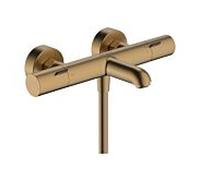 hansgrohe Ecostat Fine thermostat de baignoire, saillie 177mm, apparent, 2 consommateurs, 13325140, Couleur: Bronze brossé