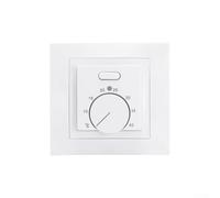 Thermostat de sol 230 V 50/60 Hz 16 A avec réglage mécanique de la température et capteur externe pour une utilisation dans une pièce chauffante (blanc)