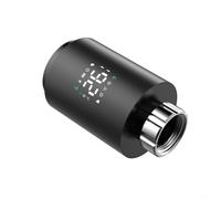 Thermostat de valve de radiateur pour chauffage programmable TRV avec horaire hebdomadaire, verrouillage enfant, mode vacances, économie d'énergie (noir)
