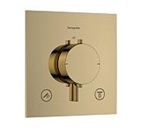 Thermostat E hansgrohe Ecostat Comfort 33711990 encastré, pour 2 Verbraucher , 24 l/min, aspect or poli