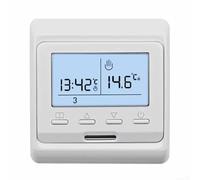 Thermostat électrique programmable pour chauffage au sol, contrôleur 16 A avec capteur d'air intégré et câble de capteur de sol externe de 300 cm, réglable de 0 à 90 °C (blanc 3 A)