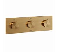 Thermostat électronique Kludi PushTronic 38300N1-00, encastré, avec garniture, bronze brossé PVD