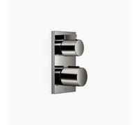 Thermostat encastré Dornbracht avec réglage de débit à deux voies, kit de montage final, 36426670-19, Couleur: Chrome foncé