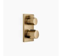 Thermostat encastré Dornbracht avec réglage de débit à deux voies, kit de montage final, 36426670-39, Couleur: Dark Brass brossé