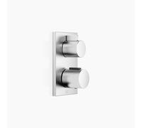 Thermostat encastré Dornbracht avec réglage de débit à deux voies, kit de montage final, 36426670-93, Couleur: Chrome brossé