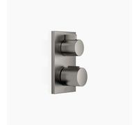 Thermostat encastré Dornbracht avec réglage de débit à deux voies, kit de montage final, 36426670-99, Couleur: foncé Platine mat