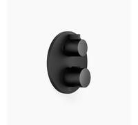 Thermostat encastré Dornbracht avec réglage de débit à deux voies, plaques de recouvrement 150mm, 36426970-33, Couleur: Noir Mat