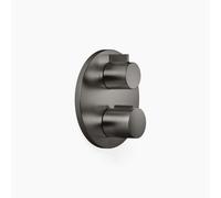 Thermostat encastré Dornbracht avec réglage de débit à deux voies, plaques de recouvrement 150mm, 36426970-99, Couleur: foncé Platine mat