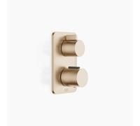 Thermostat encastré LISSÉ de Dornbracht avec régulation de débit à deux voies, 36426845-27, Couleur: Light Gold brossé