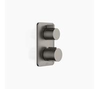 Thermostat encastré LISSÉ de Dornbracht avec régulation de débit à deux voies, 36426845-99, Couleur: foncé Platine mat