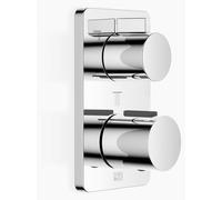Thermostat encastré LULU de Dornbracht avec régulation de débit à trois voies, kit de montage final, 36427710-00