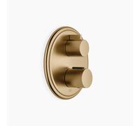 Thermostat encastré MADISON de Dornbracht avec régulation de débit à deux voies, 36426977-39, Couleur: Dark Brass brossé