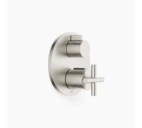 Thermostat encastré TARA de Dornbracht avec régulation de débit à deux voies, 36426892-06, Couleur: Platine brossé