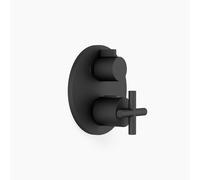 Thermostat encastré TARA de Dornbracht avec régulation de débit à deux voies, 36426892-33, Couleur: Noir Mat