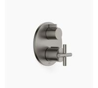 Thermostat encastré TARA de Dornbracht avec régulation de débit à deux voies, 36426892-99, Couleur: foncé Platine mat