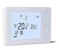 Thermostat Filaire Pour Chaudière Gaz 2 Fils Alimentation 2 Piles AA Programmable Contact Sec 3A Montage Mural Sans WiFi