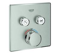 Thermostat Grohe Grohtherm SmartControl avec deux vannes d'arrêt, 29124DC0, Couleur: acier super
