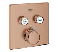 Thermostat Grohe Grohtherm SmartControl avec deux vannes d'arrêt, 29124DL0, Couleur: coucher de soleil chaud brossé