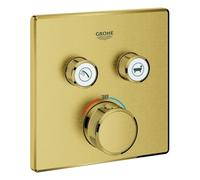 Thermostat Grohe Grohtherm SmartControl avec deux vannes d'arrêt, 29124GN0, Couleur: lever de soleil frais brossé