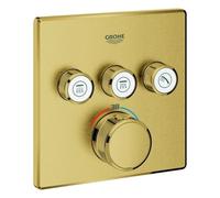 Thermostat Grohe Grohtherm SmartControl avec trois vannes d'arrêt, 29126GN0, Couleur: lever de soleil frais brossé