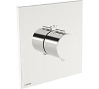 Thermostat Hansa HANSAEASYTHERM 8112, kit de montage 81129273, partie visible pour une sortie, carré chromé