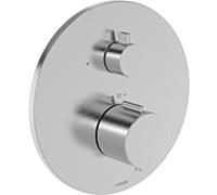 Thermostat Hansa HANSAEASYTHERM 8861, kit de finition 8861924580, partie visible pour une sortie, acier rond