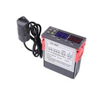 Thermostat Intelligent avec Affichage Num¨¦rique pour la Temp¨¦rature et le Contr?le de l'humidit¨¦ Micro-ordinateur Double ¨¦cran 12V Contr?leur ABS Cover Ignifuge (110~240vac)