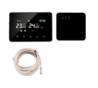 Thermostat intelligent avec récepteur RF, programme hebdomadaire programmable, commande vocale et application pour la gestion du système de chaudière à gaz et de chauffage (blanc)