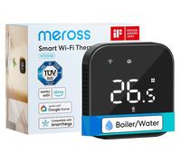 Thermostat intelligent, connecté Wi-Fi, noir, pour chauffage au sol et chauffe-eau